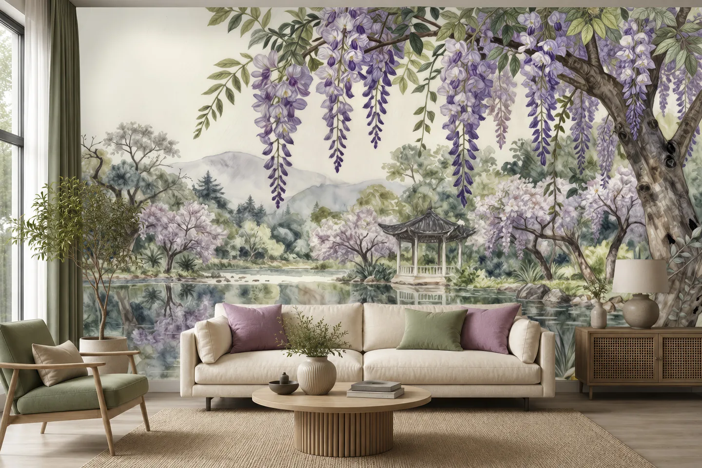 Waterside garden — interior mockup