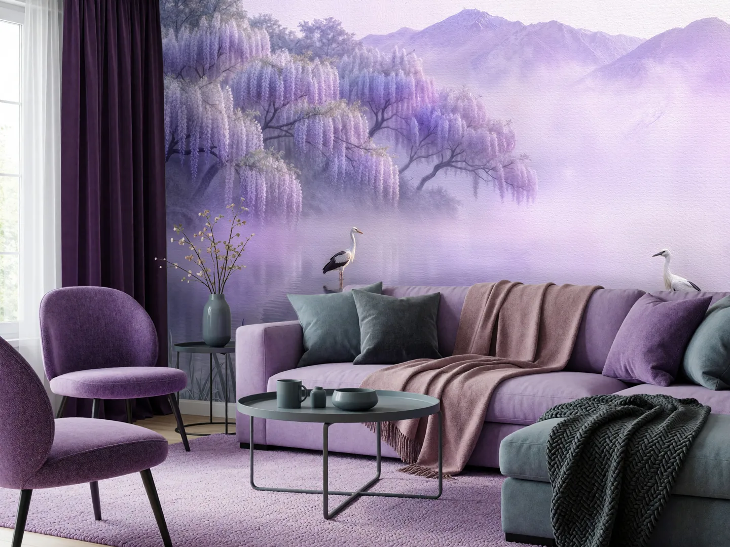 Lilac lake — interior mockup
